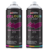 2X Deep Bordeaux RAL 4004 Satin Spray Paint 400ml