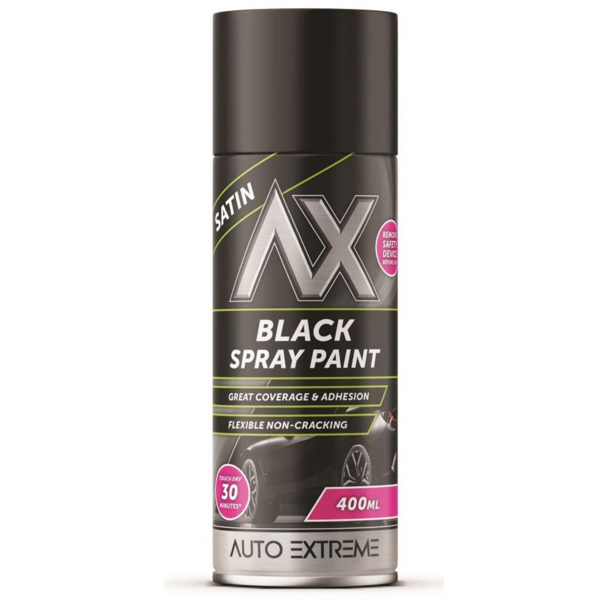 Auto Extreme Pro Satin Black Spray Paint 400ml