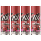 4X Auto Extreme Red Gloss Spray Paint 400ml