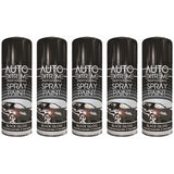 5X Auto Extreme Black Gloss Spray Paint 400ml