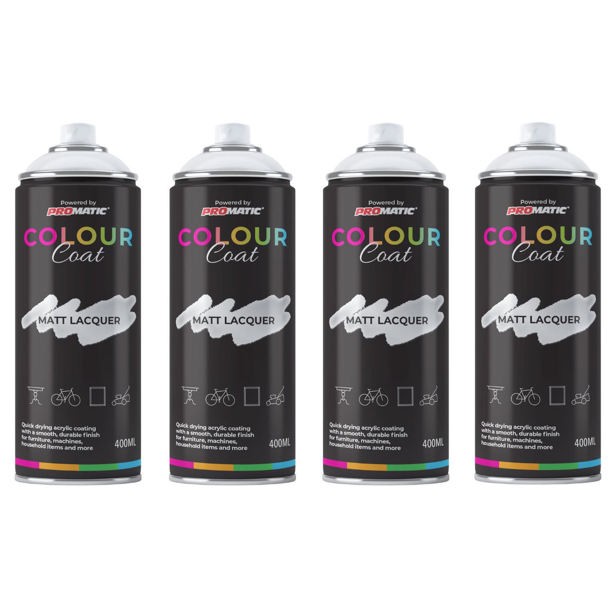 4X Clear Coat Clear Matt Spray Paint 400ml