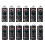 12X Midnight Black RAL 9005 Gloss Spray Paint 400ml