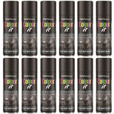 12X Paint Factory Flat Matt Black Spray Paint 250ml