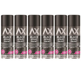 6X Auto Extreme Black Gloss Spray Paint 250ml
