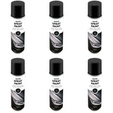6X Overlay Matt Black Auto Professional Spray Paint 250ml