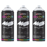 3X White Primer Matt Spray Paint 400ml
