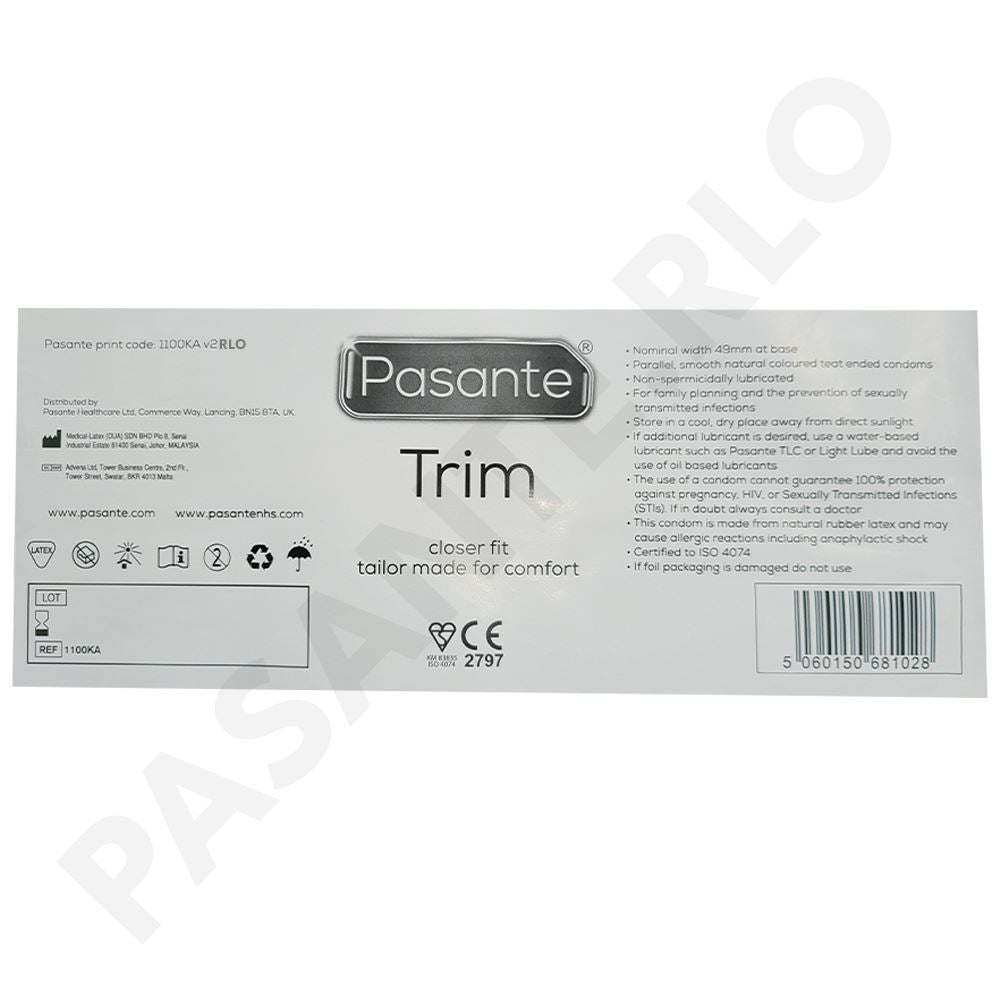 144X Pasante Trim Condoms Male Condom