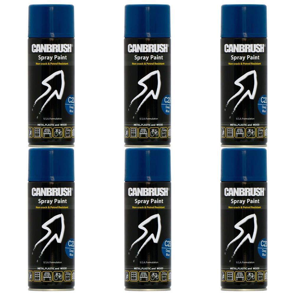 6X Canbrush C23 Deep Blue Spray Paint 400ml