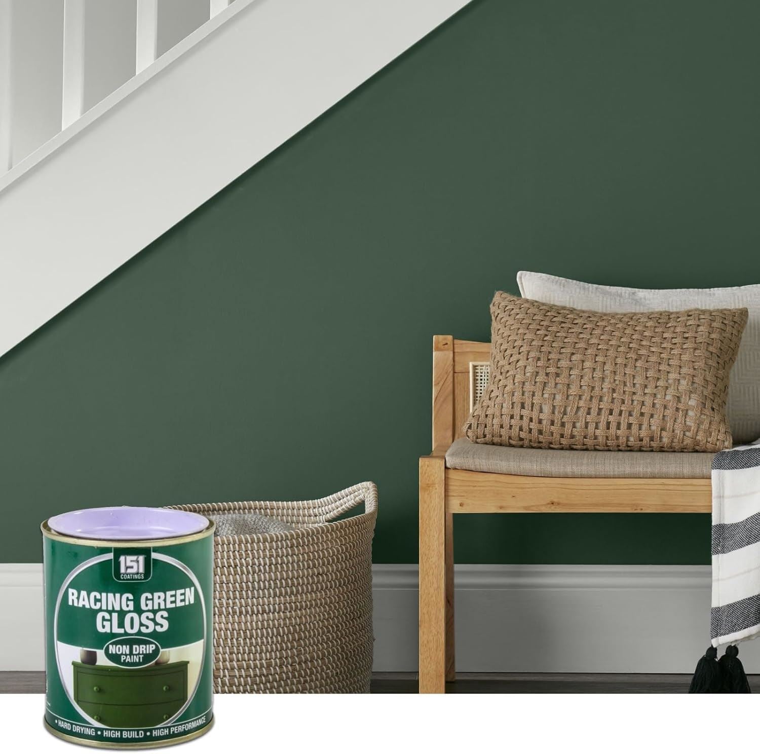 Deep Racing Green 1X - Racing Green Gloss Non-Drip Paint 300ml| Oil-Based Paint for Wood ...