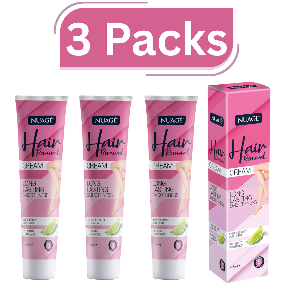 3X Nuage Hair Removal Cream Long Lasting Smoothness 125ml
