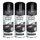 3X Auto Extreme Black Matt Spray Paint 250ml Spray Paint