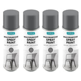 4X Overlay Grey Primer Matt Auto Professional Spray Paint 400ml
