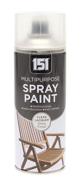 4X 151 Clear Lacquer Spray Paint 400ml Spray Paint