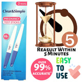 Clear & Simple Pregnancy Test Stick Twin Pack Pregnancy Test