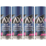 4X Auto Extreme Blue Gloss Spray Paint 400ml