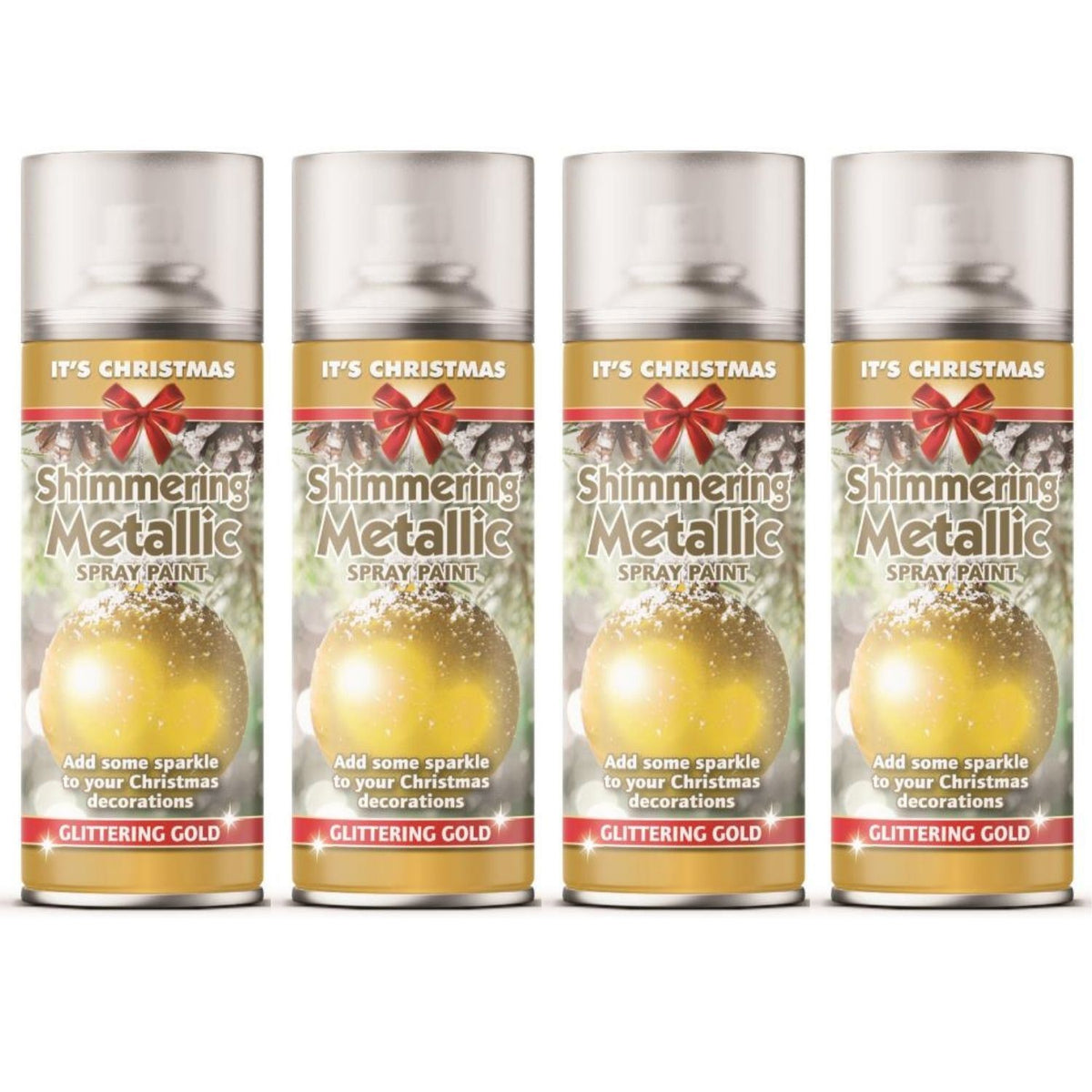 4X - Rapide Christmas Metallic Gold 200ml Spray Paint