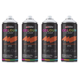 4X Autumn Orange RAL 2001 Satin Spray Paint 400ml