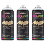 3X Golden Harvest RAL 080 80 40 Satin Spray Paint 400ml