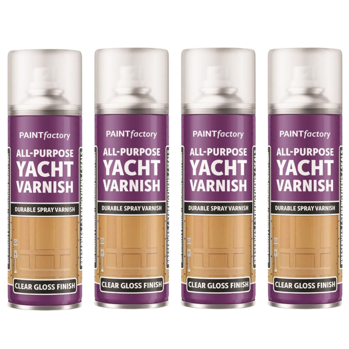 4X Clear Yacht Varnish Spray 250ml