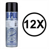 12X Upol Power Can Topcoat Matt Black Aerosol Spray 500ml Spray Paint