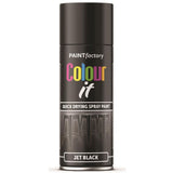 Paint Factory Jet Black Gloss Spray Paint 400ml