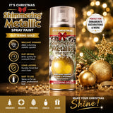 6X - Rapide Christmas Metallic Gold 200ml Spray Paint