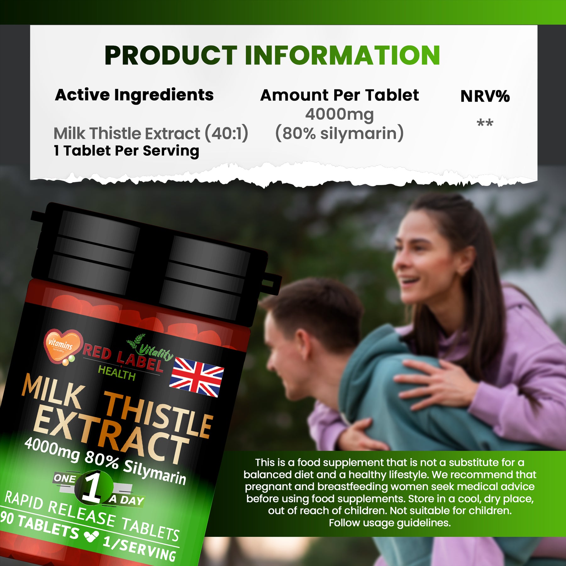 Milk Thistle 90 Tablets 4000mg