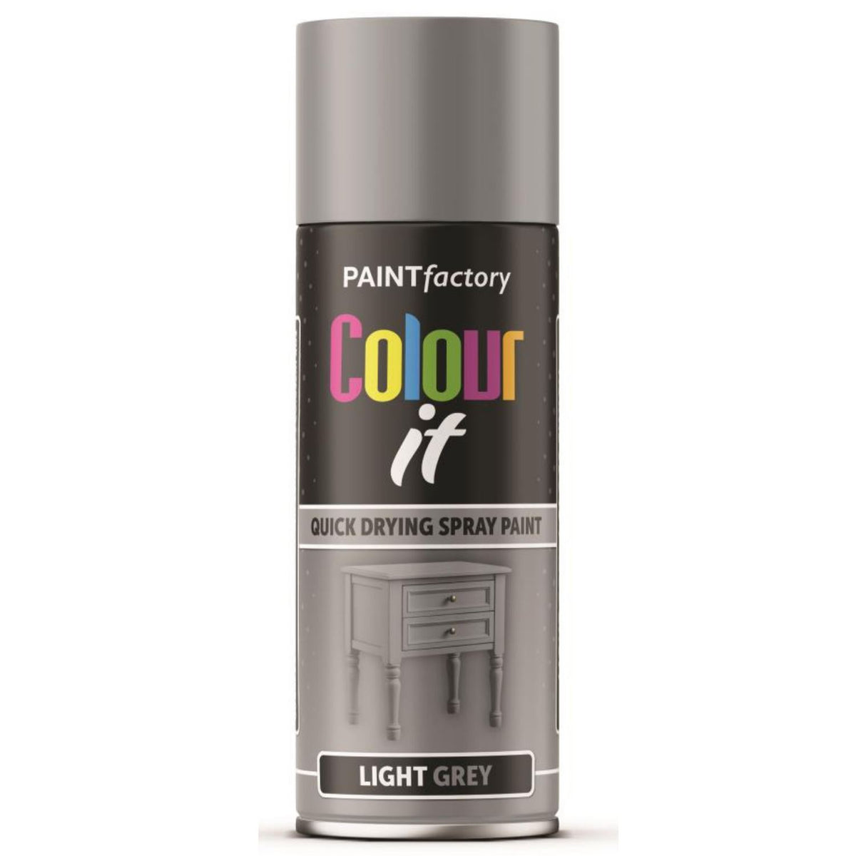 Paint Factory Light Grey Gloss Spray Paint 400ml