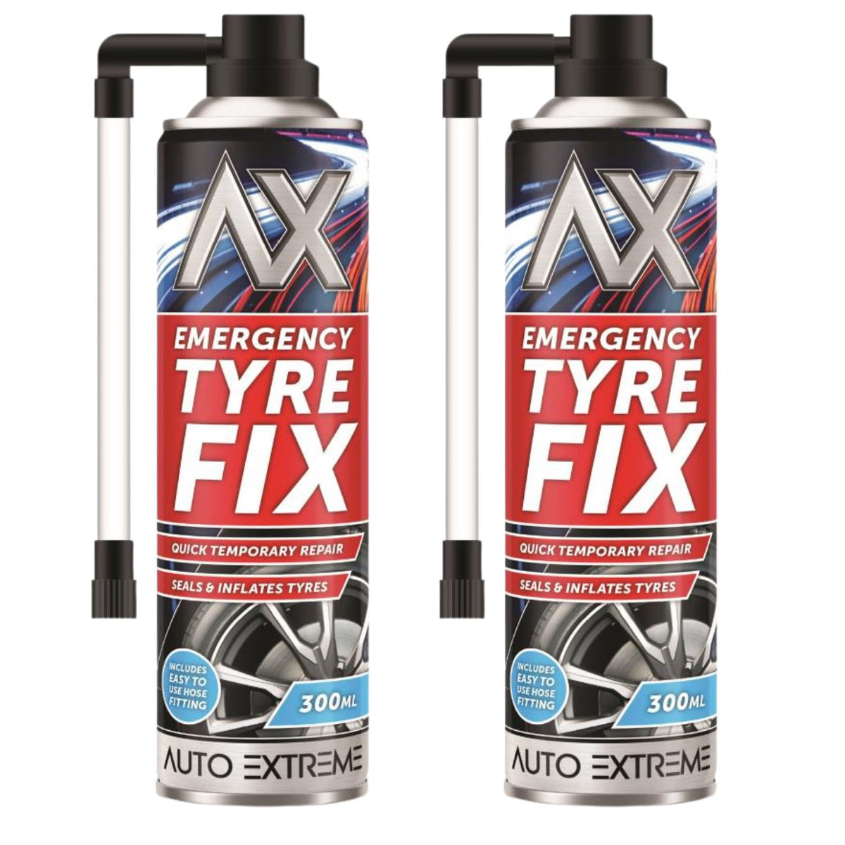 2X Auto Extreme Quick Fix Tyre Repair 300ml