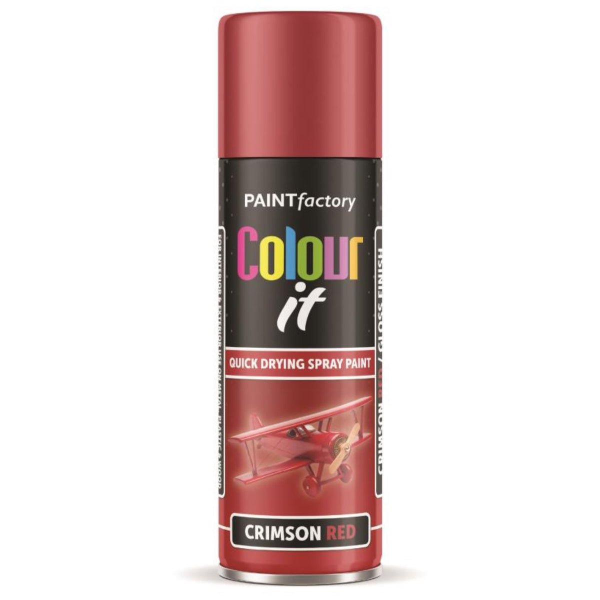 Paint Factory Crimson Red Gloss Spray Paint 250ml