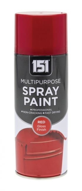 4X 151 Red Gloss Spray Paint 400ml