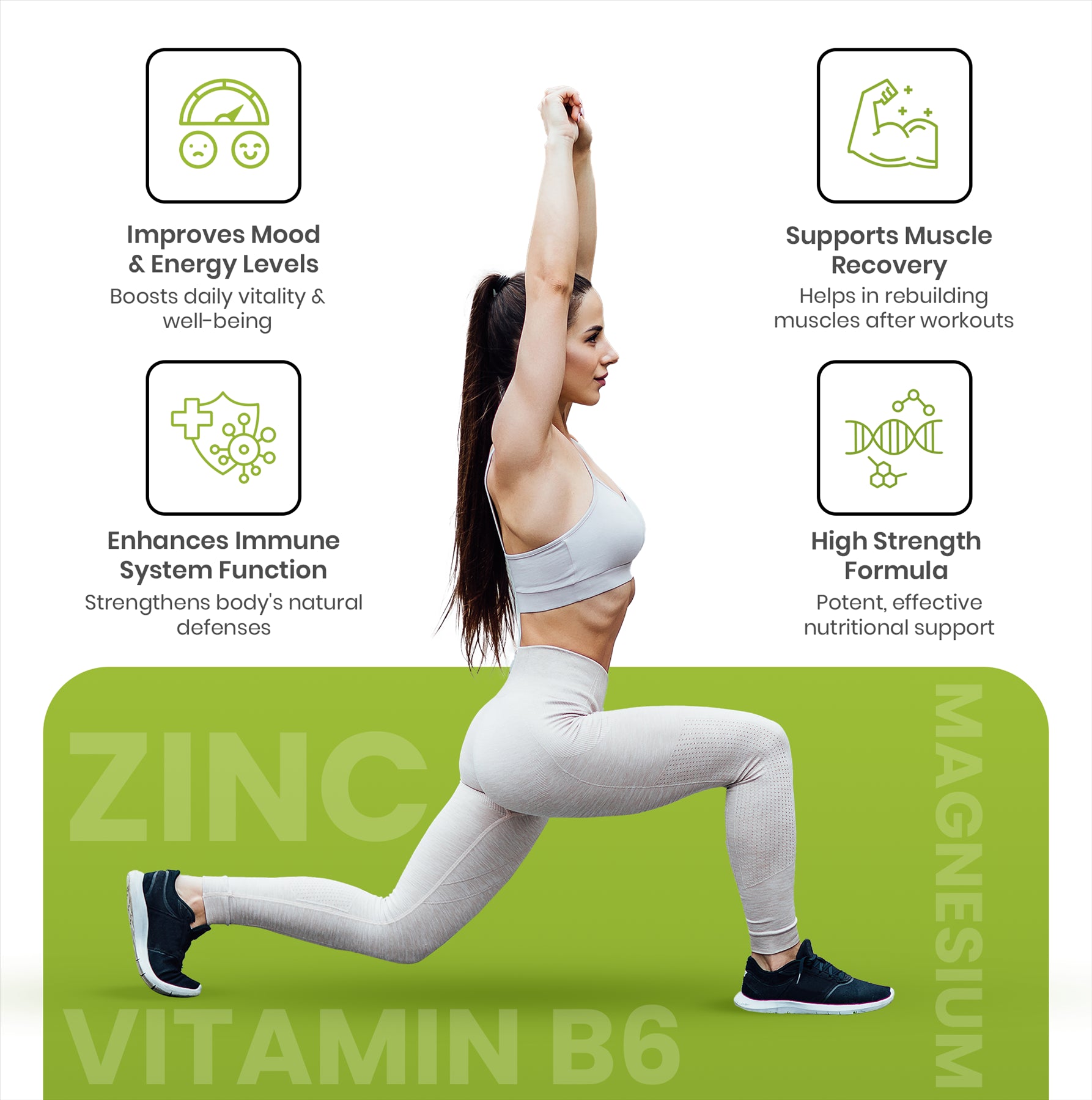 ZMA - Zinc Magnesium Vitamin B6 - 120 Tablets ZMA