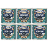 6X Hammerite Satin Black Paint 250ml