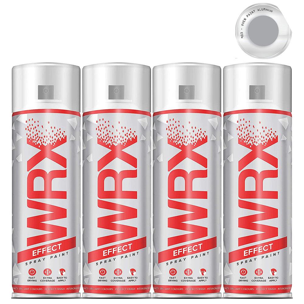 4X WRX Oven Aluminium Spray Paint 400ml Spray Paint