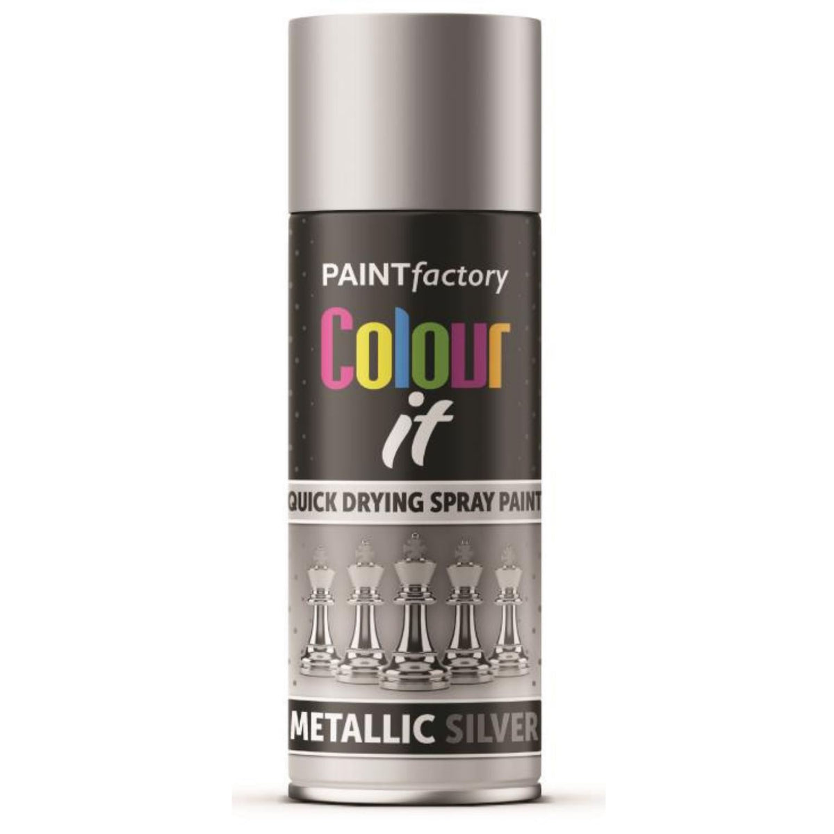 Paint Factory Metallic Silver Spray Paint 200ml