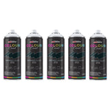 5X Midnight Black RAL 9005 Satin Spray Paint 400ml