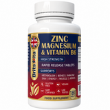 Brits Vita ZMA 180 Tablets Zinc Magnesium Vitamin B6 Testosterone Booster - Vegan UK