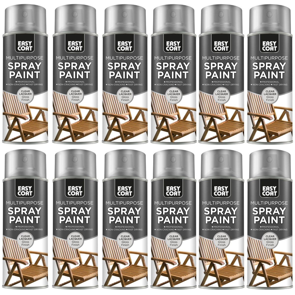12X 151 Clear Lacquer Spray Paint 400ml
