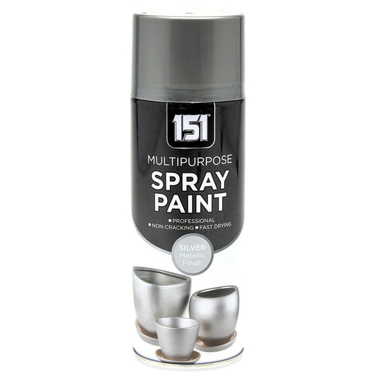 1X - 151 METALLIC SILVER SPRAY PAINT 400ML