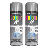 2X Paint Factory Auto White Primer Spray 250ml Spray Paint
