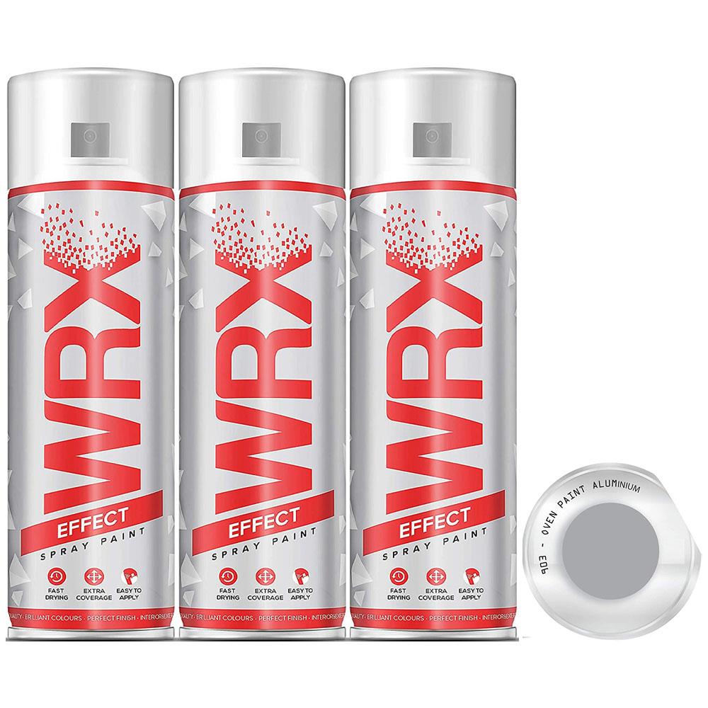 3X WRX Oven Aluminium Spray Paint 400ml Spray Paint