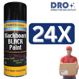24X - Paint Factory Black Blackboard Spray Paint 200ml