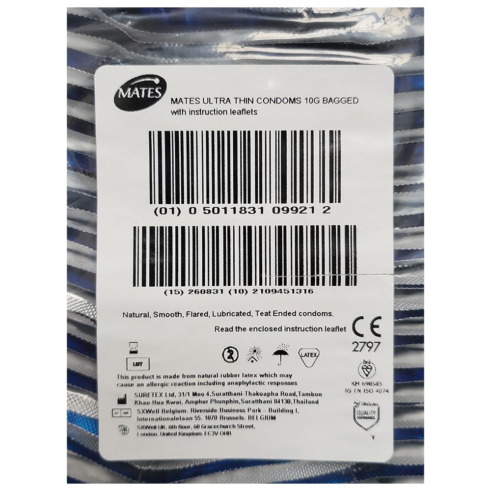 36X Mates Condoms Ultra Thin Male Condom