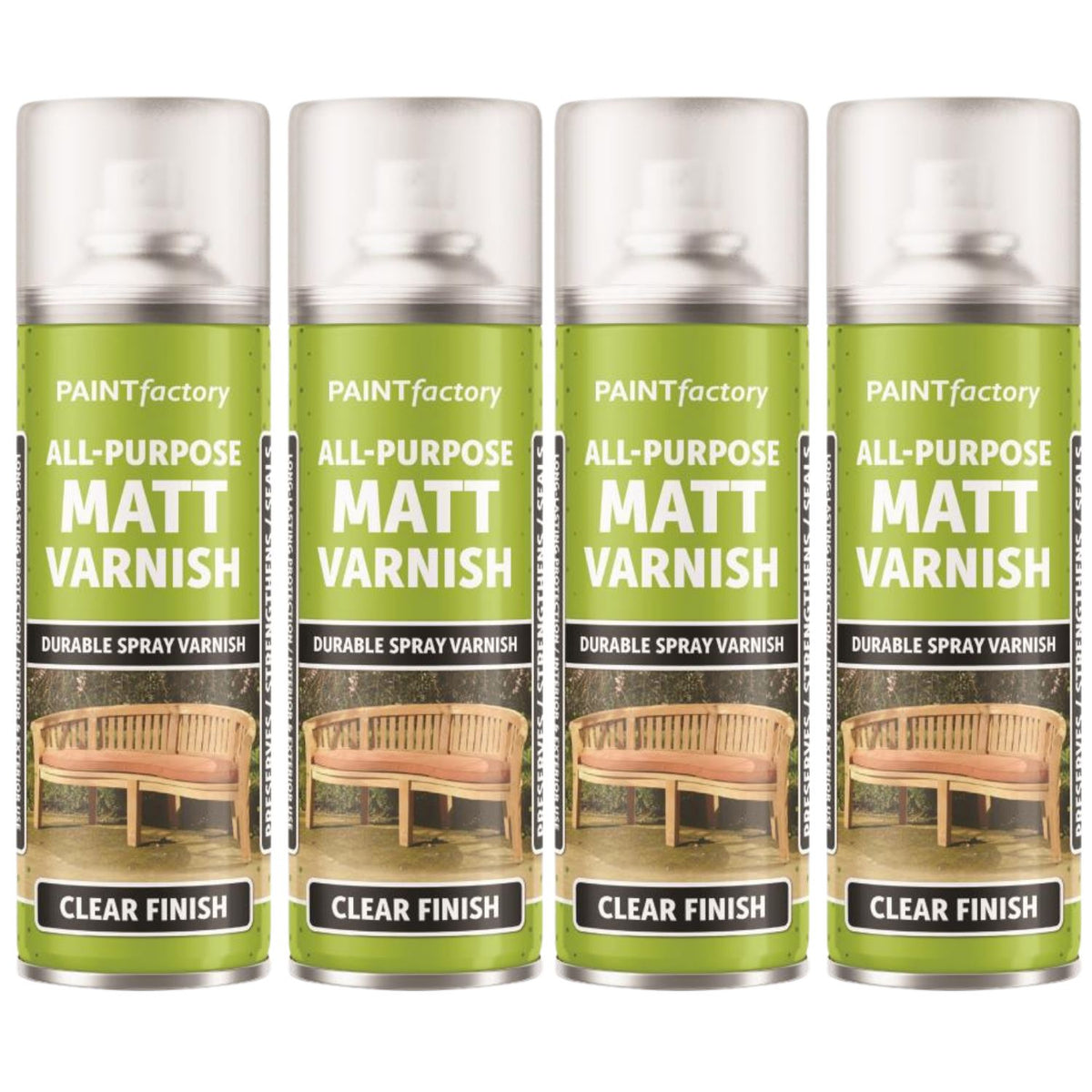 4X Clear Matt Varnish Spray 250ml