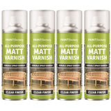 4X Clear Matt Varnish Spray 250ml