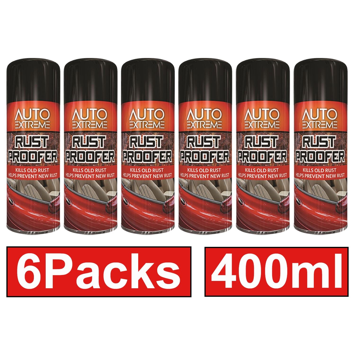 6X - Rust Proofer Spray 400ml Rust Proofer