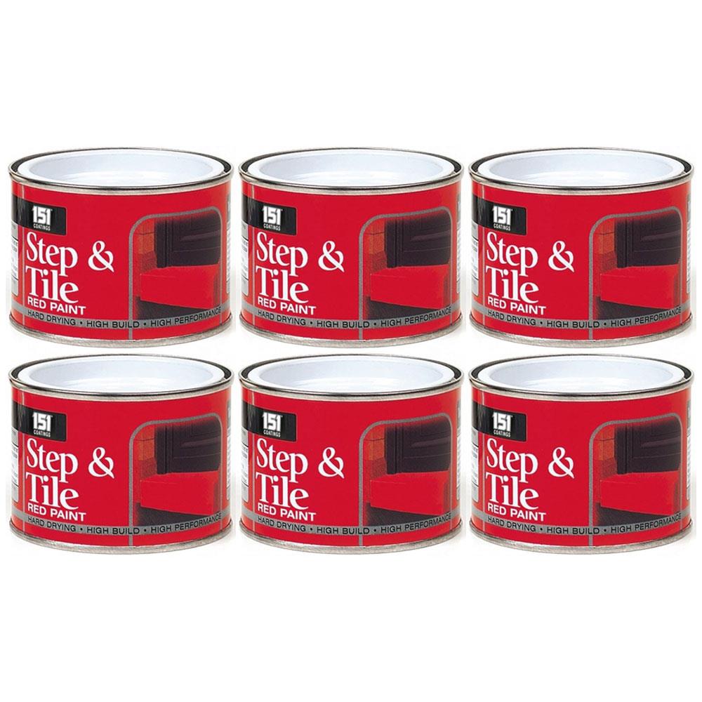 6X Step & Tile Red Paint Tin 180ml