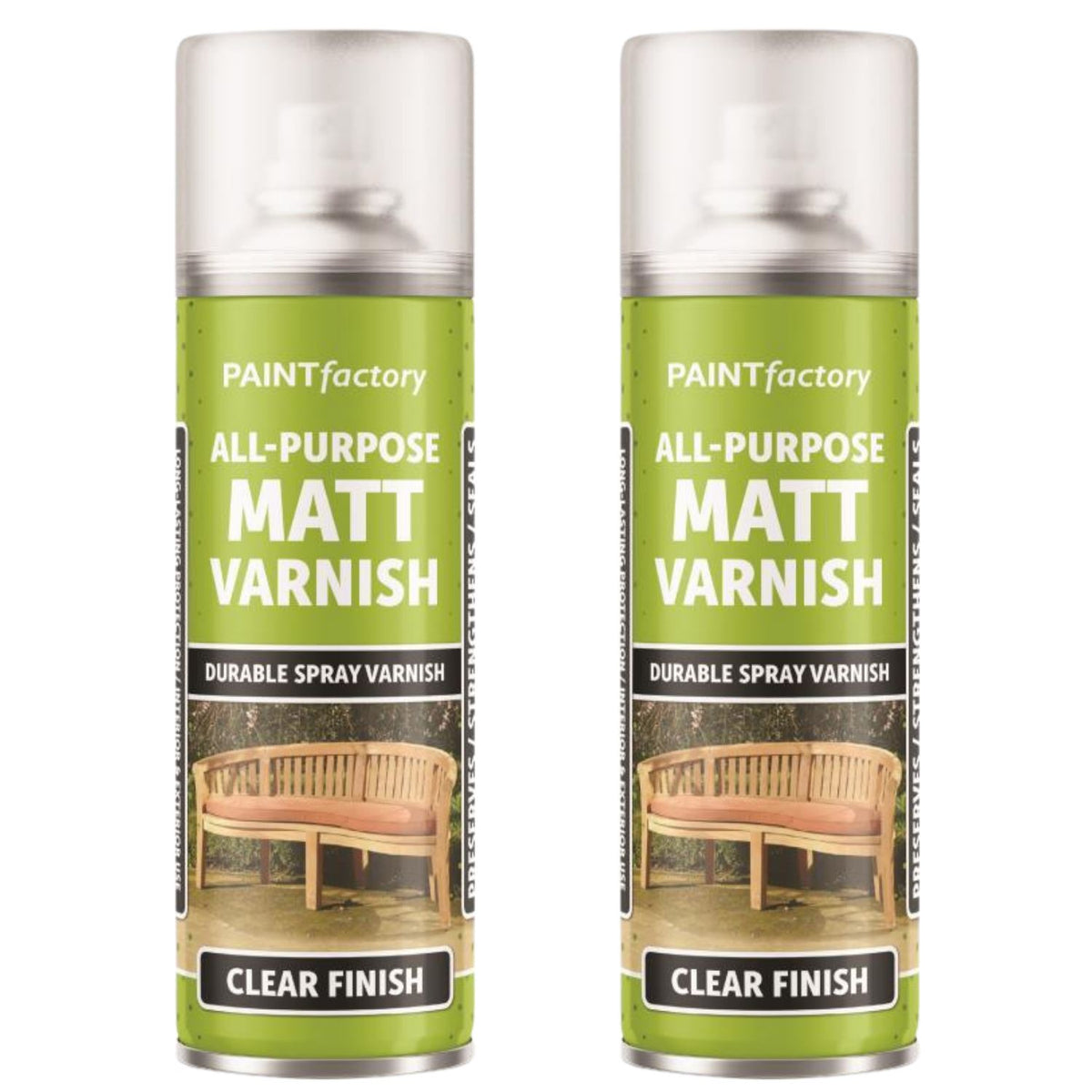 2X Clear Matt Varnish Spray 250ml