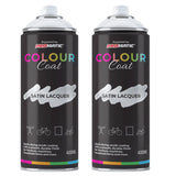 2X Clear Coat Clear Satin Spray 400ml