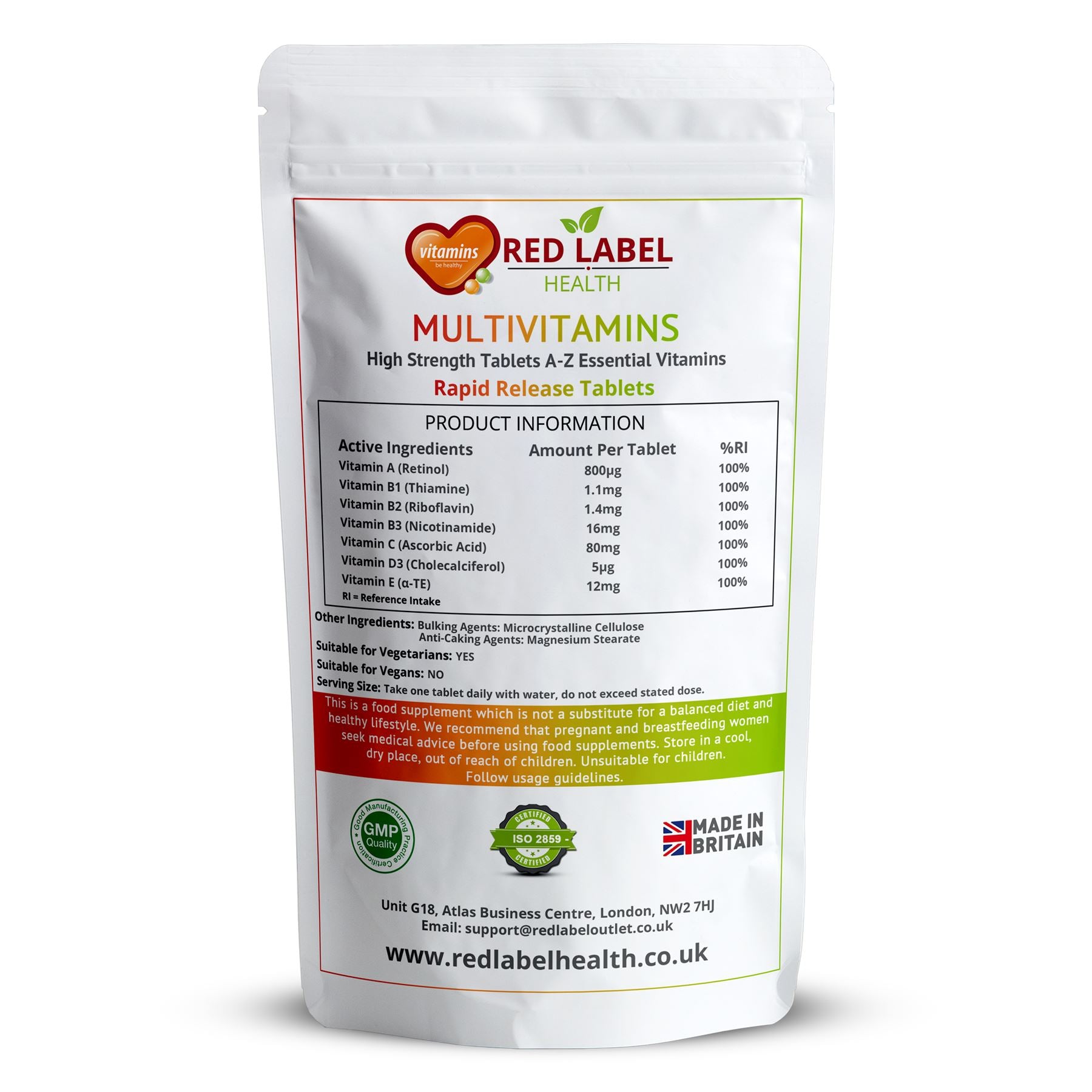 Multi Vitamins - 180 Tablets Multivitamins